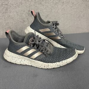 Adidas Cloudfoam Shoes Womens Size 7.5 Gray Rose Gold Speckled Running Sneakers